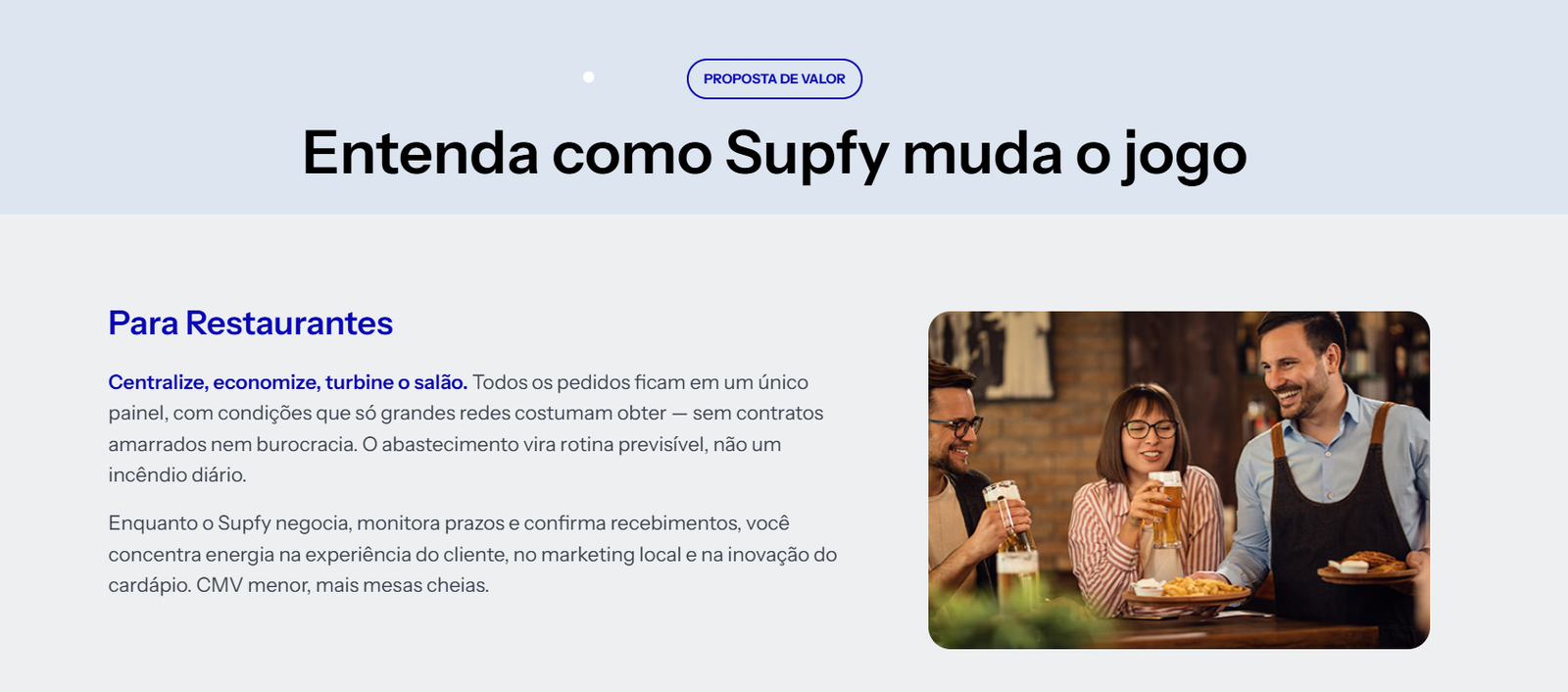 Abastecimento e compras organizados em um restaurante com apoio de tecnologia